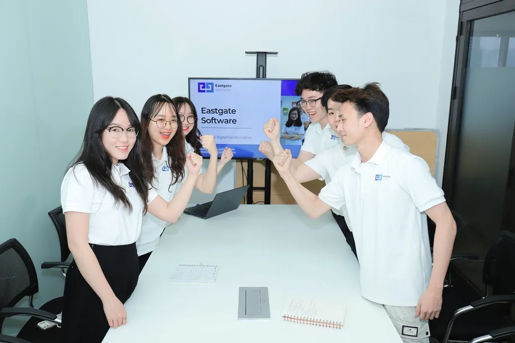 Project team in the Hanoi meeting room