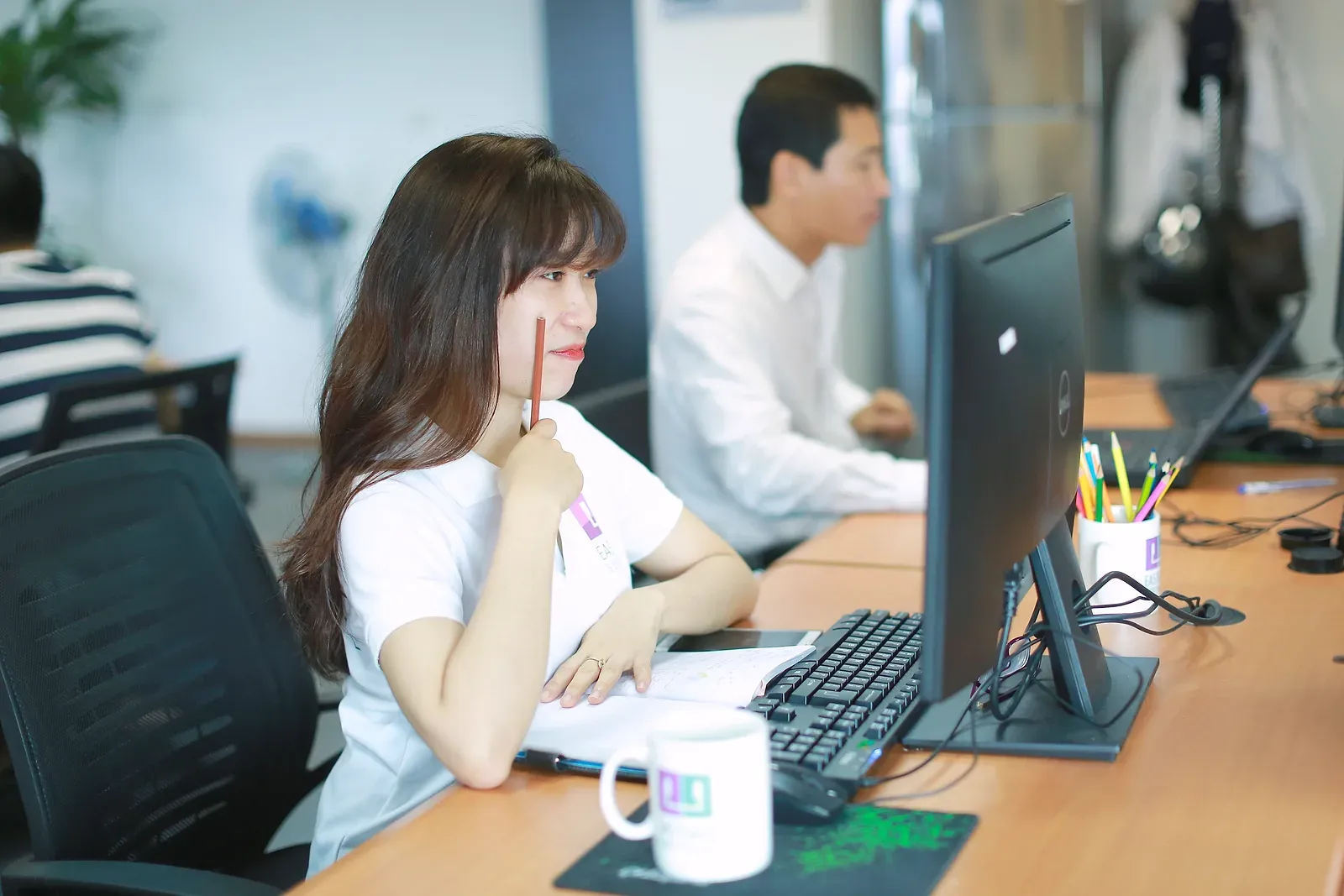 An engineer at work in the Eastgate office