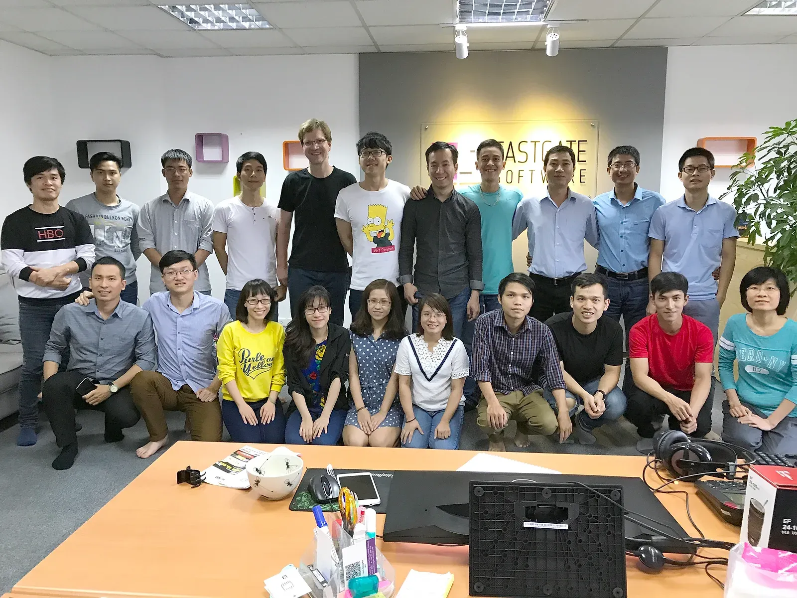 The early Eastgate team in the first Hanoi office