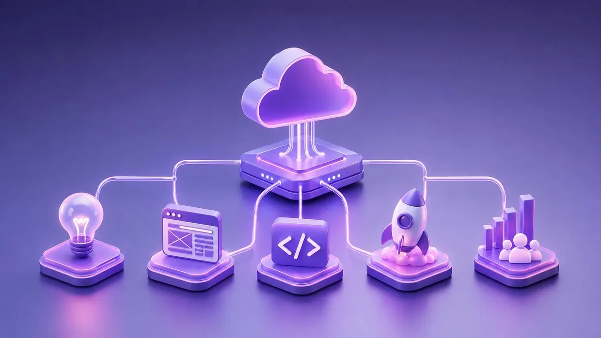 3D illustration of cloud-connected product development tools