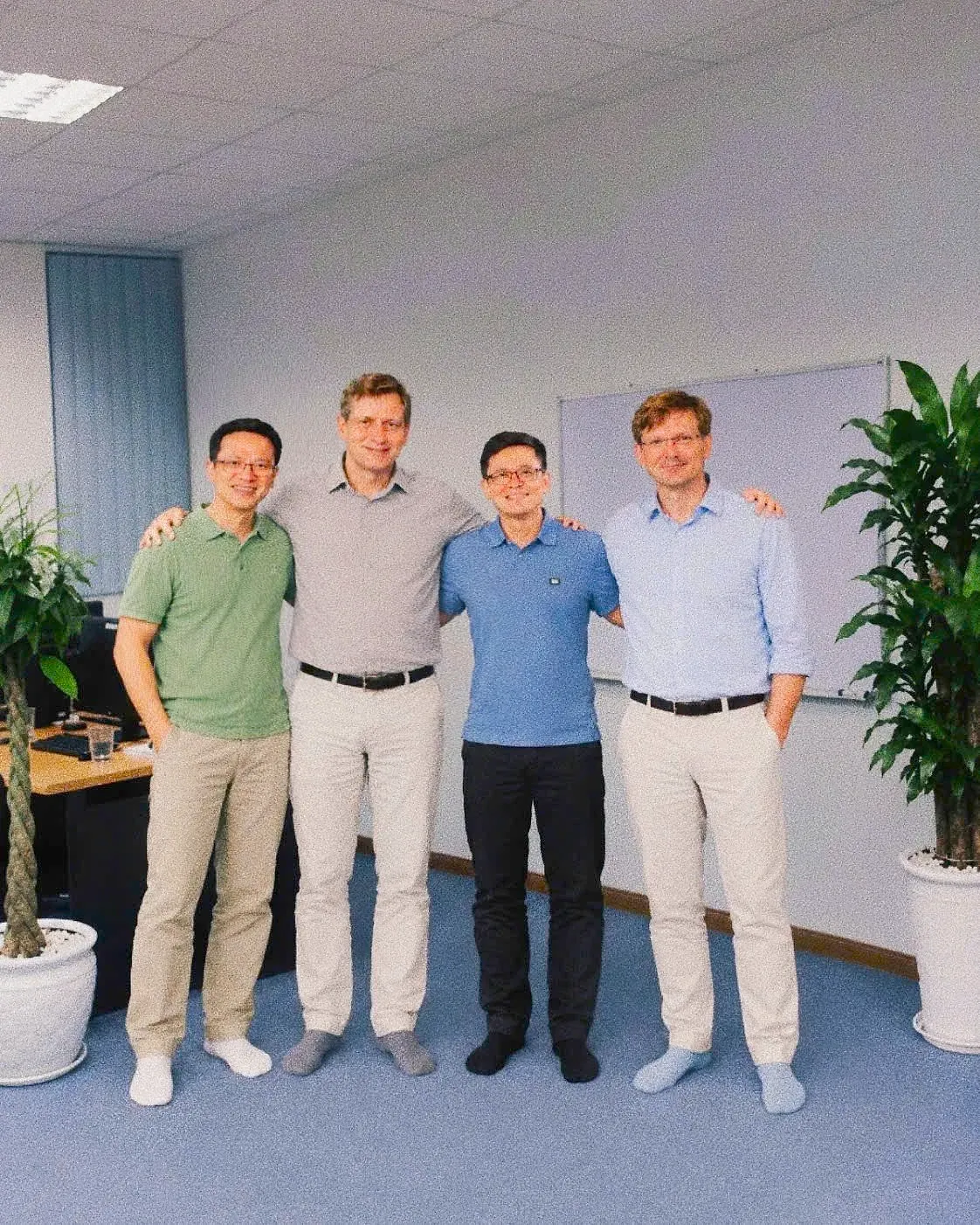 Eastgate's four co-founders together in the office