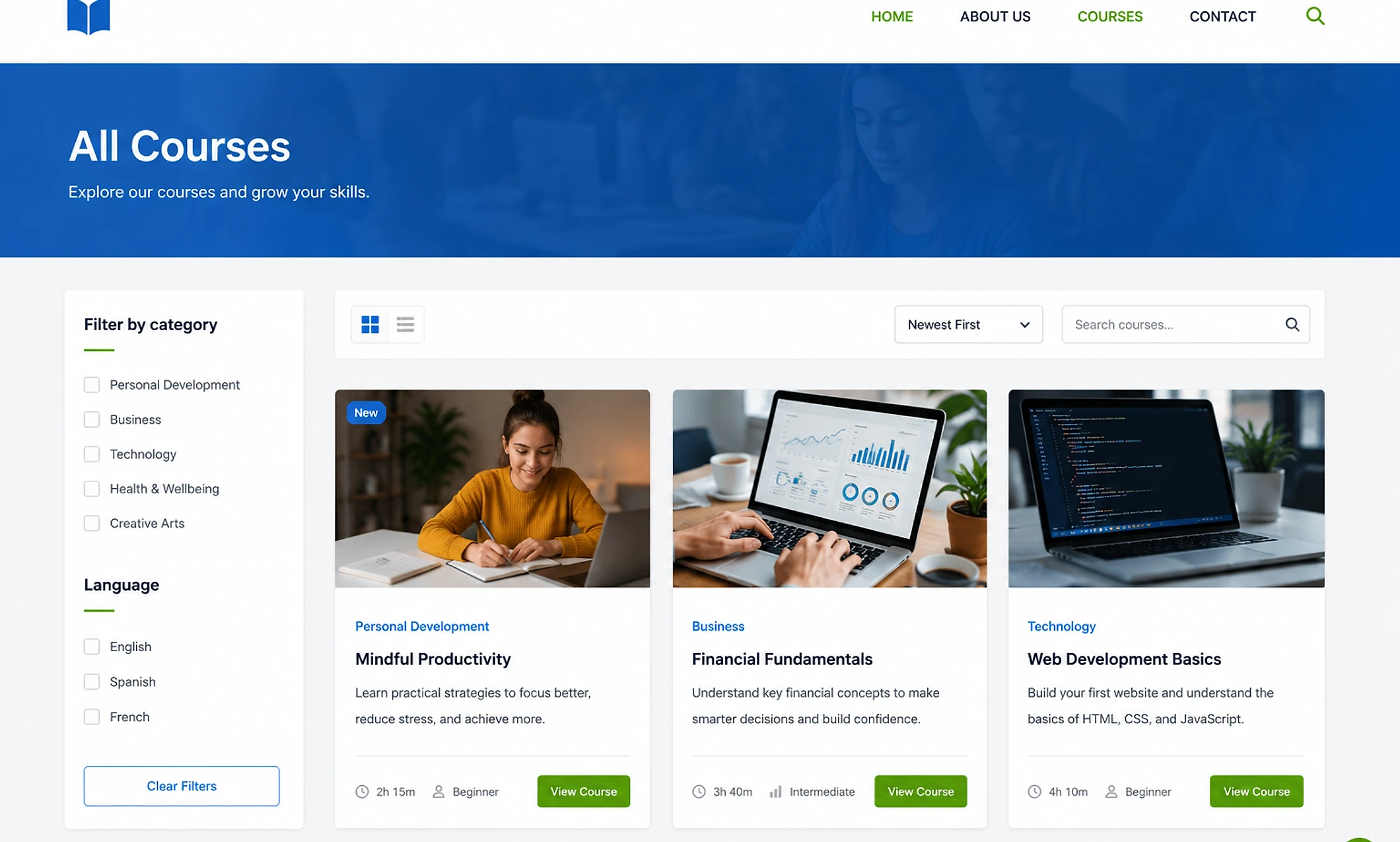Modern LMS platform with interactive training modules and comprehensive course management